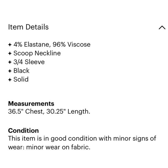 Vince Camuto 3/4 Sleeve Asymmetric Chiffon Hem Blouse Women’s Size Small Black - Picture 4 of 4